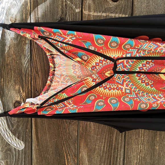 New York & Company Black and Multicolor Dress Size XL - Picture 12 of 12